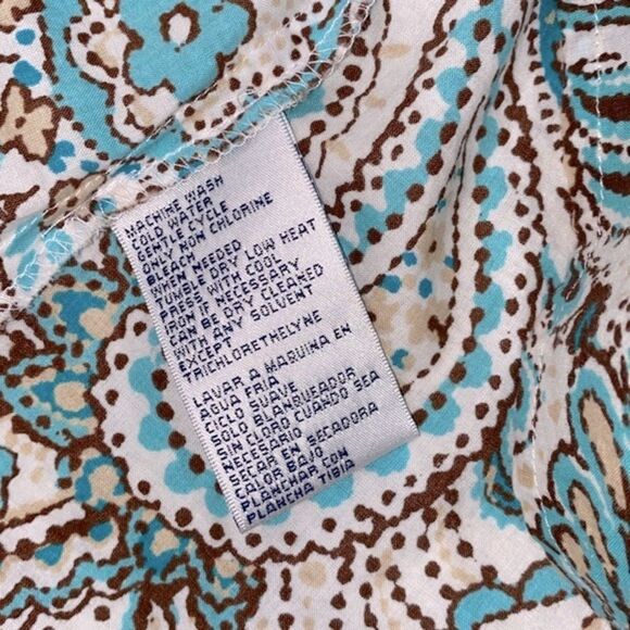 Jones New York Country paisley button down top size medium/large - Picture 9 of 10